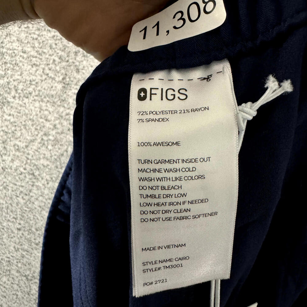 NEW Figs Men's Size XL Dark Blue Polyester Cairo Cargo Scrub Pants - Picture 8 of 11